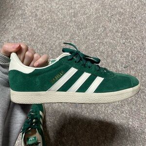 Green adidas Gazelle sneakers